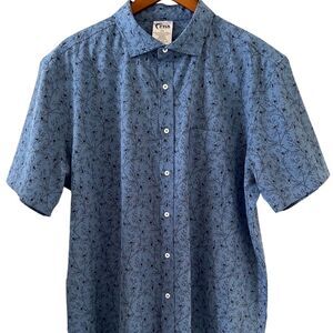 Zyia Active Men's Button Front Floral Short Sleeve Travelers Shirt Size XXL